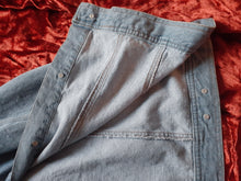 Load image into Gallery viewer, Afrocentric Hand Painted HANDS Long Denim Sleeveless Jacket