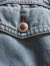 Load image into Gallery viewer, Afrocentric Hand Painted HANDS Long Denim Sleeveless Jacket