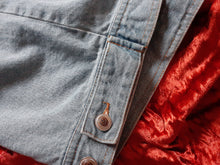 Load image into Gallery viewer, Afrocentric Hand Painted HANDS Long Denim Sleeveless Jacket